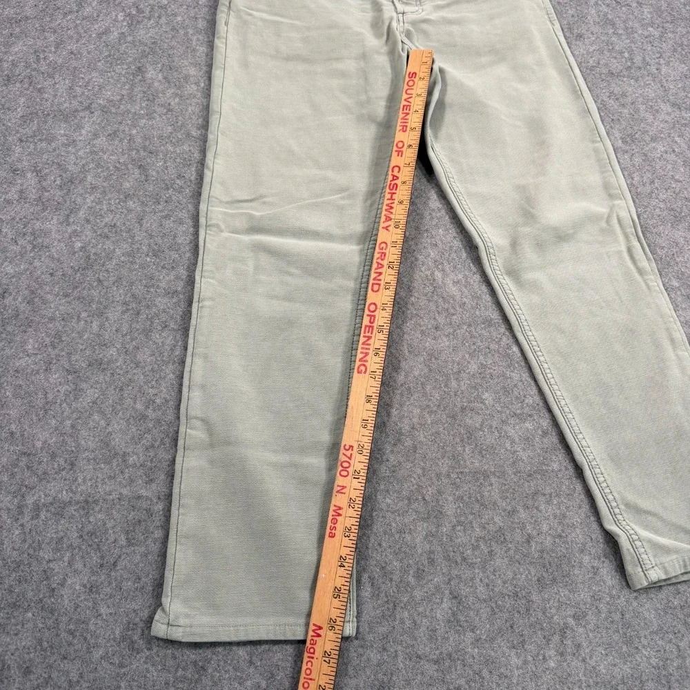 Faherty Brand Faded Olive Green Stretch Terry 5-Pocket Pants Men's Size 31x27
